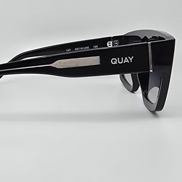 Quay Australia Get In Line Black Frame Green Smoke Gradient Lens Sunglasses 57mm main image 7